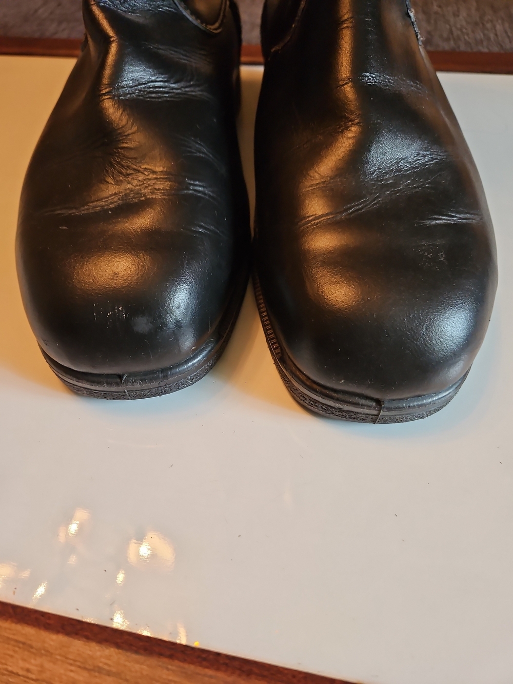 Men's German Officer Size 28.5 / US 10.5 Black Leather Tall Riding Boots - Picture 3 of 6